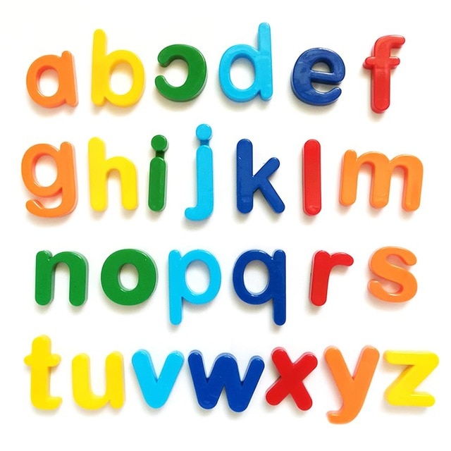 26pcs Magnetic Learning Alphabet Letters Plastic Refrigerator Stickers Toddlers Kids Learning Spelling Counting Educational Toys