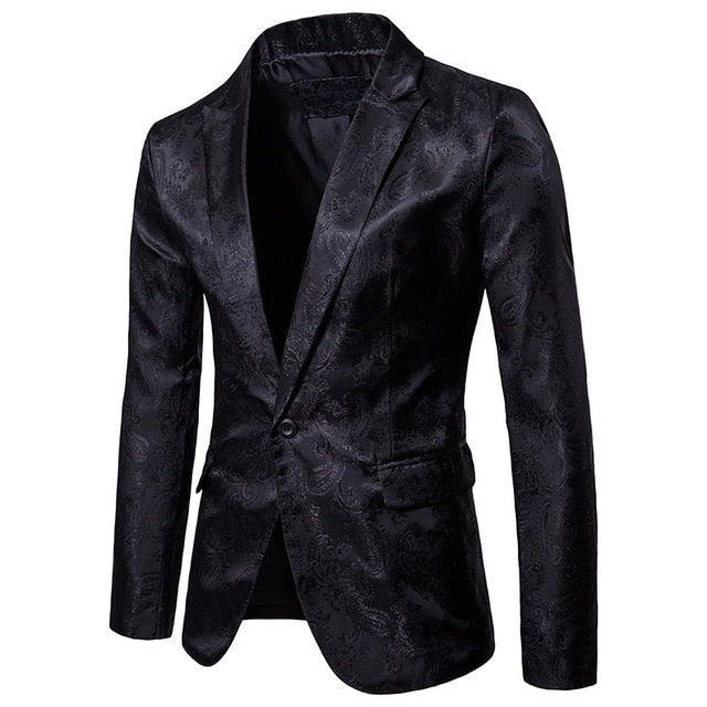 Men Suit Banquet Wedding Suit Party Suit Bar Night Club Suit Men Tops Bright Suit Paisley Suit Fashion Men's Suit