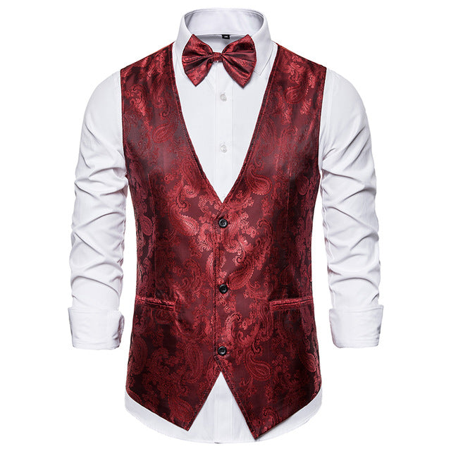 Men Suit Banquet Wedding Suit Party Suit Bar Night Club Suit Men Tops Bright Suit Paisley Suit Fashion Men's Suit