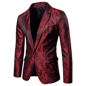 Men Suit Banquet Wedding Suit Party Suit Bar Night Club Suit Men Tops Bright Suit Paisley Suit Fashion Men's Suit