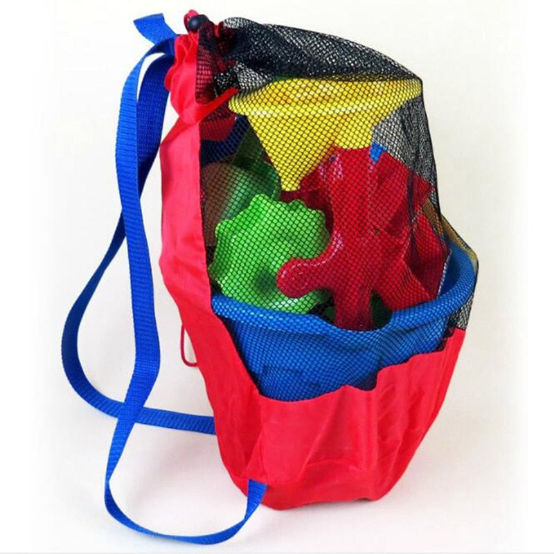 Portable Baby Sea Storage Mesh Bags for Children Kids Beach Sand Toys Net Bag Water Fun Sports Bathroom Clothes Towels Backpacks