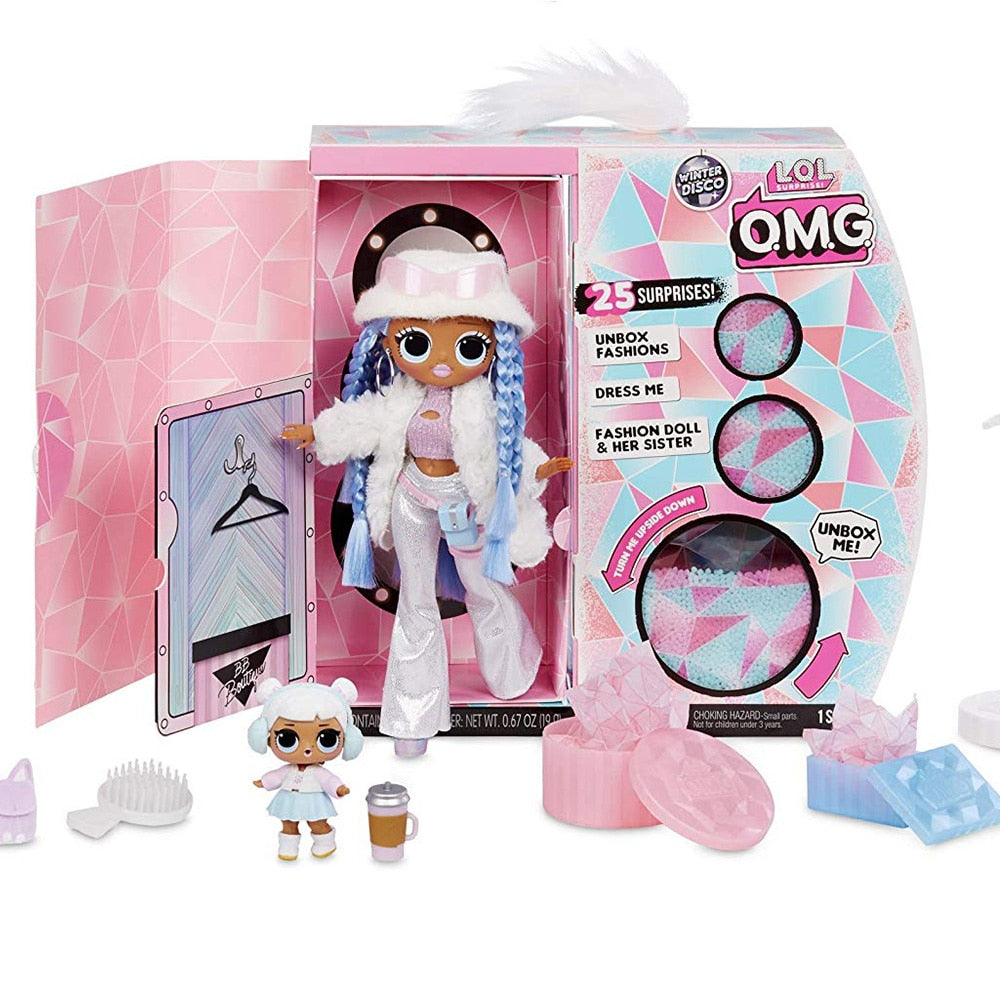 L.O.L Surprise! O.M.G. Winter Disco Snowlicious Fashion Doll & Sister LOL Doll For Kids Toy