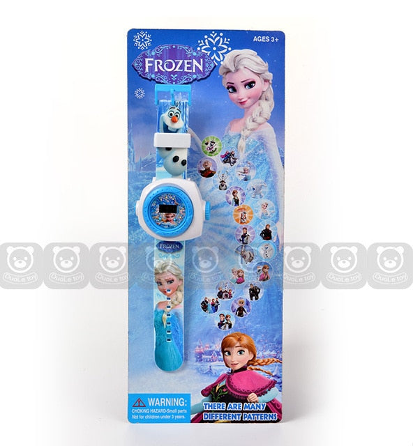 Cartoon Children Watches Disney Frozen 2  Child Wrist Watch Projection Cartoon Pattern Digita Watch Girls Gift Boys Party Toys