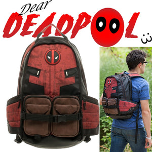 Deadpool School Bags Marvel Comics Deadpool Super Hero Movie Civil War Captain America Men's School Bag Travel Laptop Backpacks