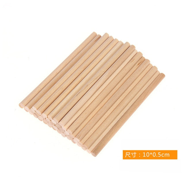 50Pcs DIY Wooden Stick Popsicle Ice Cream Sticks Colorful Hand Crafts Art Creative Educational Toys For Children Kids Baby