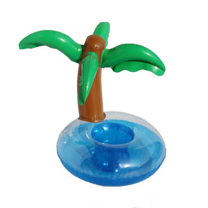 Inflatable toys Coconut tree/yellow duck/mushroom/swan Cup Holder  Water coasters floating drinks cup holders Summer Pool party