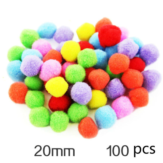 DIY Craft Supplies Soft Plush Ball Fluffy Pom Poms for Kids Crafts Toy For Children Fantanstic Handmade Arts 2019 Wholesale