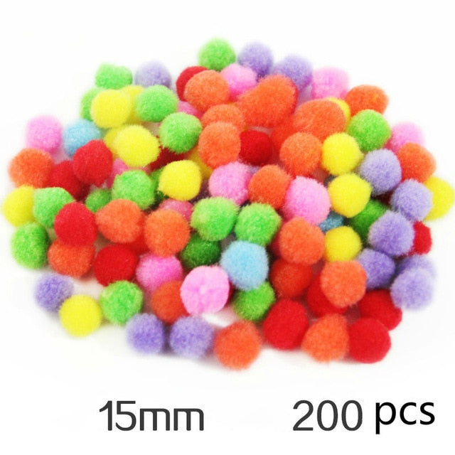 DIY Craft Supplies Soft Plush Ball Fluffy Pom Poms for Kids Crafts Toy For Children Fantanstic Handmade Arts 2019 Wholesale