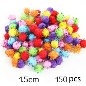DIY Craft Supplies Soft Plush Ball Fluffy Pom Poms for Kids Crafts Toy For Children Fantanstic Handmade Arts 2019 Wholesale
