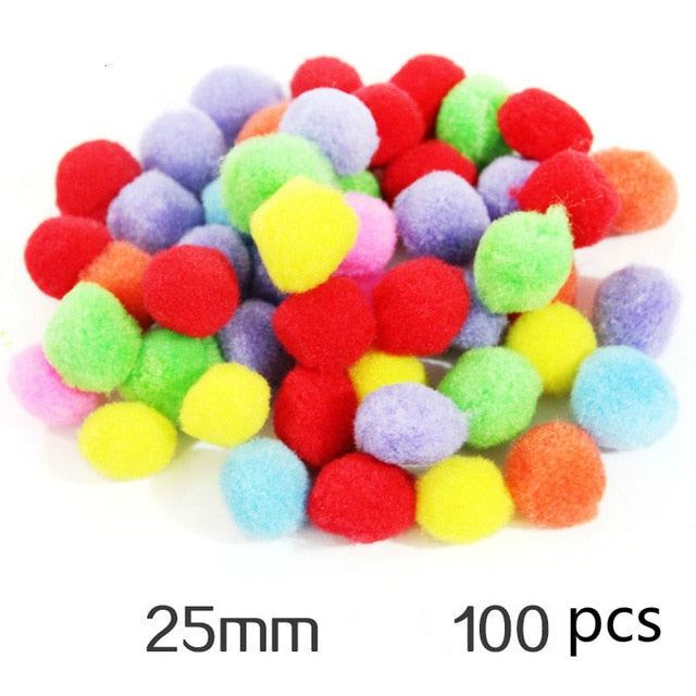 DIY Craft Supplies Soft Plush Ball Fluffy Pom Poms for Kids Crafts Toy For Children Fantanstic Handmade Arts 2019 Wholesale
