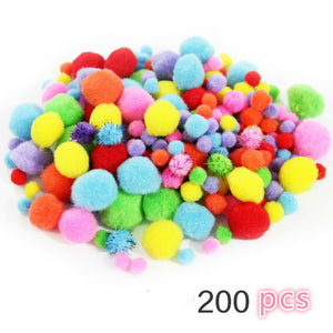 DIY Craft Supplies Soft Plush Ball Fluffy Pom Poms for Kids Crafts Toy For Children Fantanstic Handmade Arts 2019 Wholesale