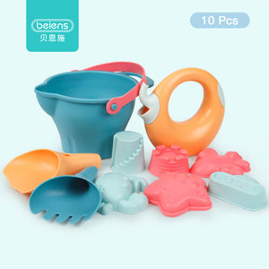 Beiens Beach Toys for Kids 5-14pcs Baby Beach Game Toy Children Sandbox Set Kit Summer Toys for Beach Play Sand Water Play Cart