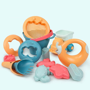 Beiens Beach Toys for Kids 5-14pcs Baby Beach Game Toy Children Sandbox Set Kit Summer Toys for Beach Play Sand Water Play Cart