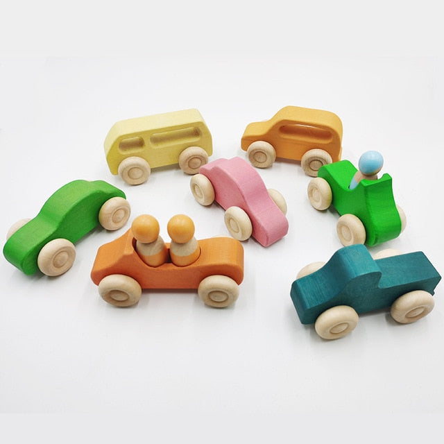 Baby Toys 12Pcs Rainbow Blocks Kids Large Creative Rainbow Building Blocks Wooden Toys for kids Montessori Educational Toy