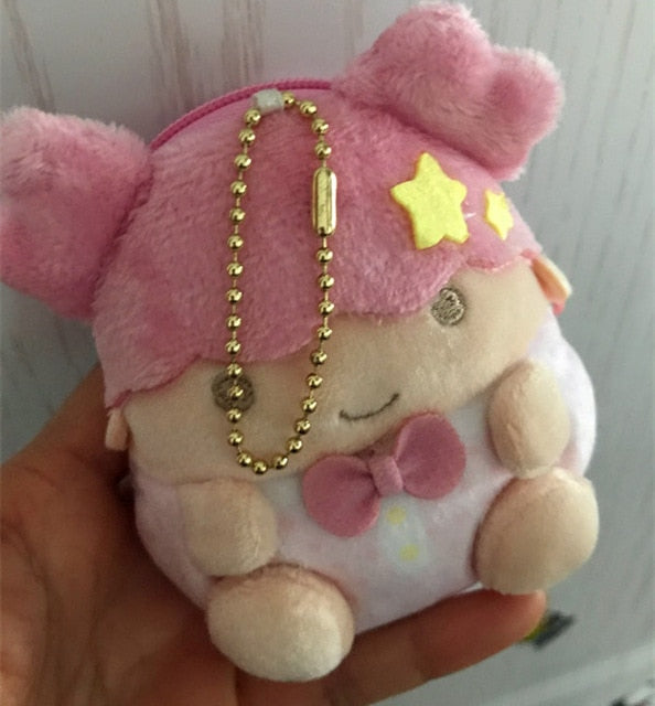 kuromi plush Purse sanrio my melody soft cinnamoroll rilakkuma stuffed toys bags pendant soft keychain  for kids gift