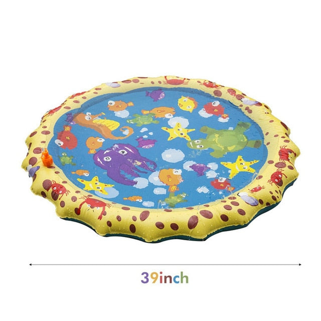 Children Play Water Mat Games Beach Pad Children Baby Play Game Outdoor Inflatable Spray Water Sprinkler Cushion Mat Toys