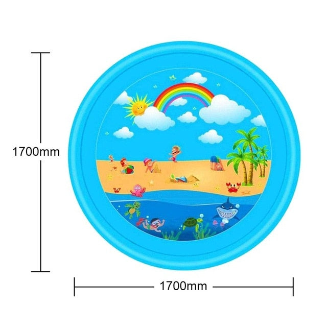 Children Play Water Mat Games Beach Pad Children Baby Play Game Outdoor Inflatable Spray Water Sprinkler Cushion Mat Toys