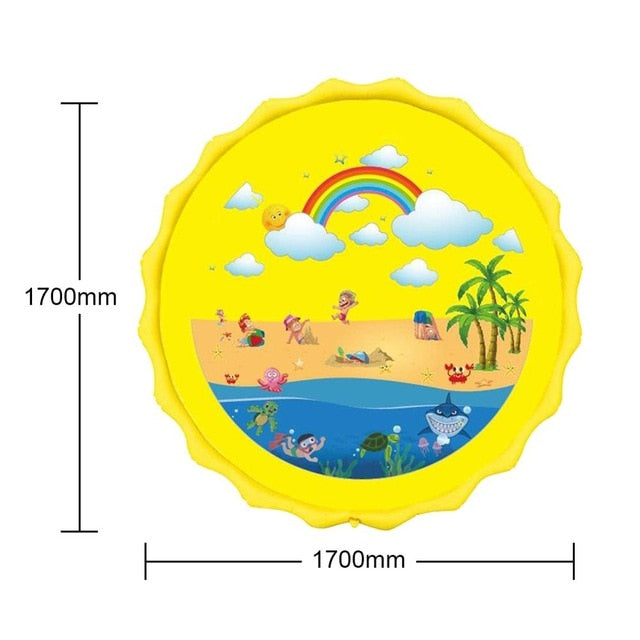 Children Play Water Mat Games Beach Pad Children Baby Play Game Outdoor Inflatable Spray Water Sprinkler Cushion Mat Toys