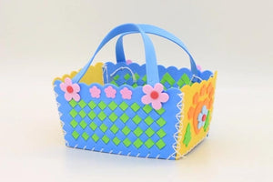 EVA Handmade Woven Paste Basket Childen Toy DIY Handicrafts Girl Gifts Sticky Kindergarten Material Kids Crafts Toys 2019 New