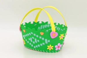 EVA Handmade Woven Paste Basket Childen Toy DIY Handicrafts Girl Gifts Sticky Kindergarten Material Kids Crafts Toys 2019 New