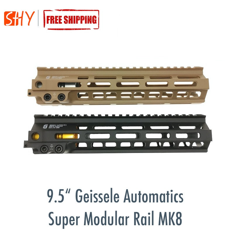 9.5“ Geissele Automatics Super Modular Rail MK8 M-Lok Handguard For Toy Water Gel Ball Blaster Airsoft AEG GBB