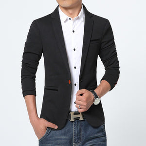 FGKKS New Arrival Luxury Men Blazer New Spring Fashion Brand Slim Fit Men Suit Terno Masculino Blazers Men