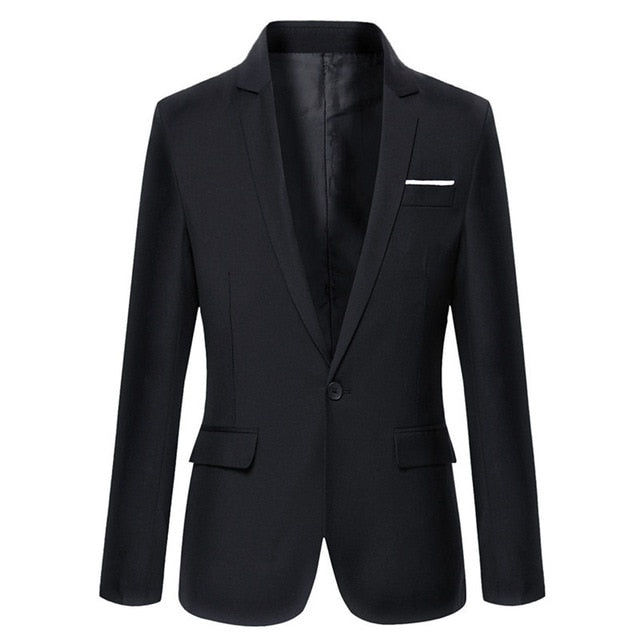 Blue Men Blazers Work Office 2019 Men Tuxedos For Formal Occasions Pockets Coat Blazers Male Custom Men's Business Slim Blazers