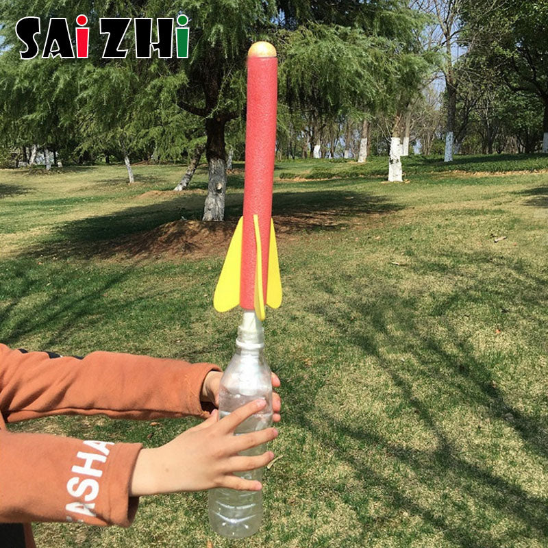 Saizhi Kids Scientific Toys Diy Science Educational Kits Rocket Launcher Toy Tutside Game Physics School Teaching Aids