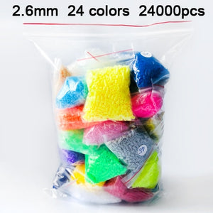 DOLLRYGA 24000pcs 2.6mm EVA Hama Beads Toy Kids Craft DIY Handmaking Fuse Bead Creative Intelligence Educational Toys juguetes