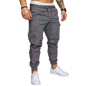 Autumn Men Pants Hip Hop Harem Joggers Pants 2020 New Male Trousers Mens Joggers Solid Multi-pocket Pants Sweatpants M-4XL