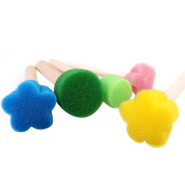Children's DIY Painting Tool 5PCS Color Mini Sponge Brush Seal