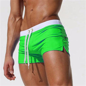 ALSOTO Summer Swimwear Men Breathable Men's Swimsuits Trunks Boxer Briefs Sunga SwimSuits Maillot De Bain Beach Shorts 2020 New