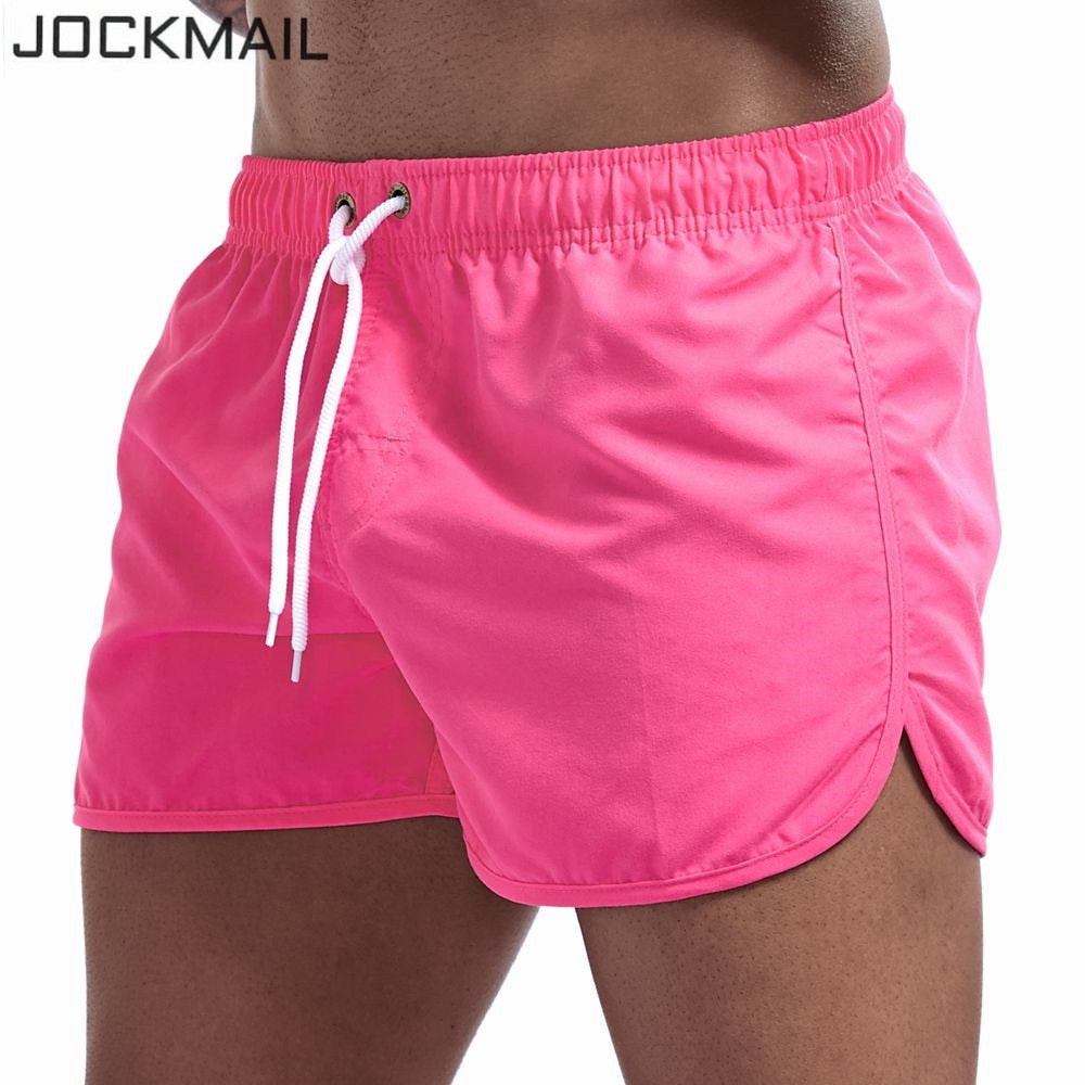 JOCKMAIL Mens Swimwear Swim Shorts Trunks Beach Board Shorts Swimming Pants Swimsuits Mens Running Sports Surffing shorts