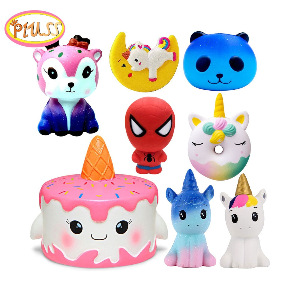 Gâteau Squishy Super-Héros Spiderman Cerf Squishies Jouet Squeeze Squishi Jouet Squishie Lente Montée Soulagement Du Stress Jouets Pour Enfants