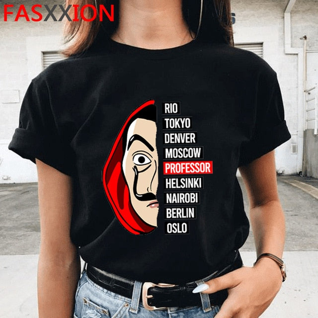 Camisetas con estampado De La Casa De Papel De Money Heist, camiseta Harajuku De La Casa De Papel para hombre, camiseta De verano Bella Ciao, camisetas geniales para hombre