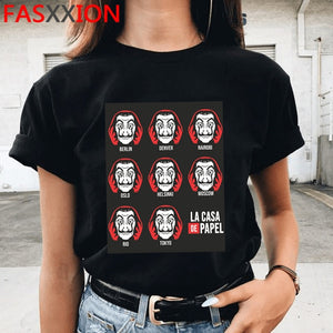 Camisetas con estampado De La Casa De Papel De Money Heist, camiseta Harajuku De La Casa De Papel para hombre, camiseta De verano Bella Ciao, camisetas geniales para hombre