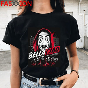 Camisetas con estampado De La Casa De Papel De Money Heist, camiseta Harajuku De La Casa De Papel para hombre, camiseta De verano Bella Ciao, camisetas geniales para hombre