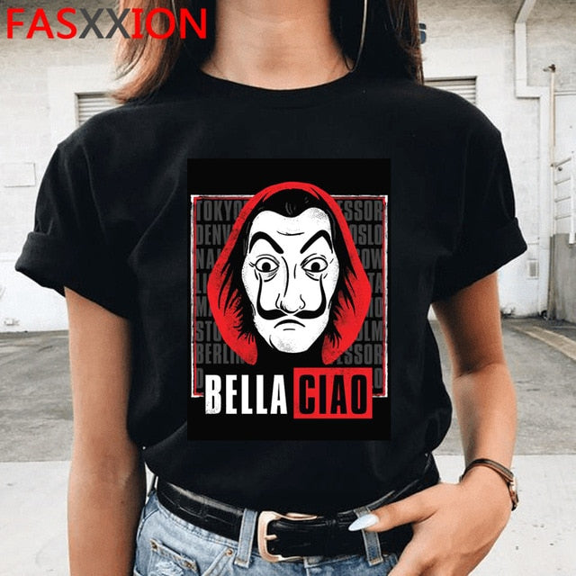 Camisetas con estampado De La Casa De Papel De Money Heist, camiseta Harajuku De La Casa De Papel para hombre, camiseta De verano Bella Ciao, camisetas geniales para hombre