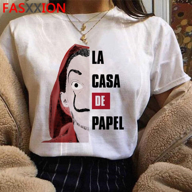 Camisetas con estampado De La Casa De Papel De Money Heist, camiseta Harajuku De La Casa De Papel para hombre, camiseta De verano Bella Ciao, camisetas geniales para hombre