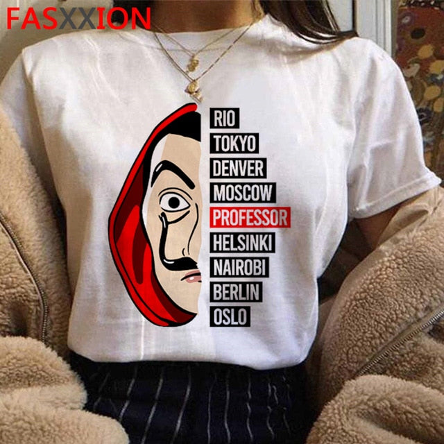 Camisetas con estampado De La Casa De Papel De Money Heist, camiseta Harajuku De La Casa De Papel para hombre, camiseta De verano Bella Ciao, camisetas geniales para hombre