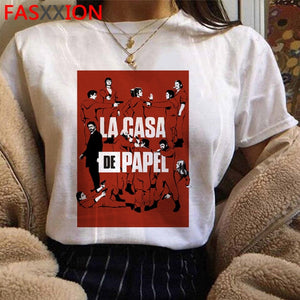 Camisetas con estampado De La Casa De Papel De Money Heist, camiseta Harajuku De La Casa De Papel para hombre, camiseta De verano Bella Ciao, camisetas geniales para hombre