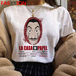 Camisetas con estampado De La Casa De Papel De Money Heist, camiseta Harajuku De La Casa De Papel para hombre, camiseta De verano Bella Ciao, camisetas geniales para hombre