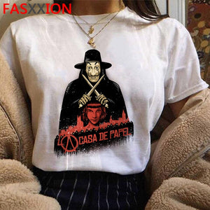 Camisetas con estampado De La Casa De Papel De Money Heist, camiseta Harajuku De La Casa De Papel para hombre, camiseta De verano Bella Ciao, camisetas geniales para hombre