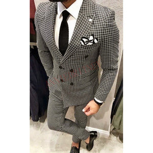 Latest Coat Pant Designs Double Breasted Men Suit Slim Fit Fashion Wedding Suits for Men Prom Groom Tuxedo Jacket with Pants Set