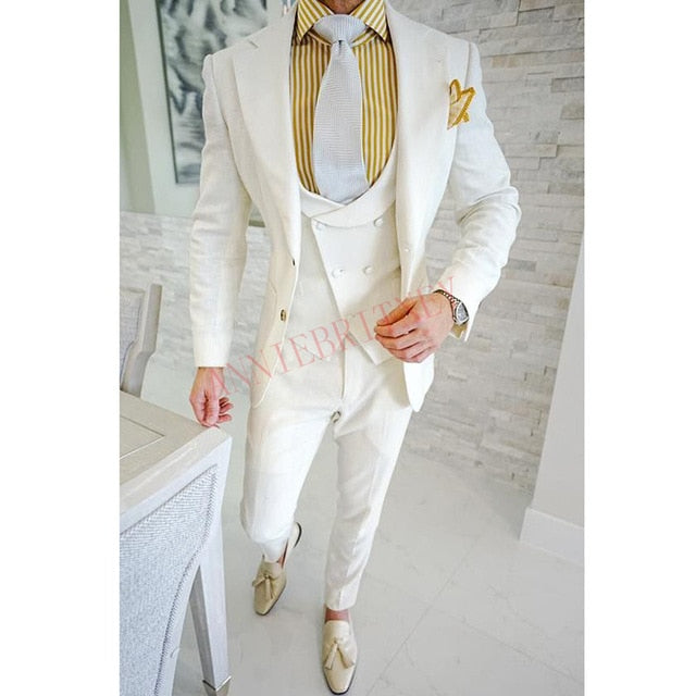 Latest Coat Pant Designs Double Breasted Men Suit Slim Fit Fashion Wedding Suits for Men Prom Groom Tuxedo Jacket with Pants Set