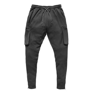 Mens Jogger Pnats Sweatpants Man Gyms Workout Fitness Cotton Trousers Male Casual Fashion Skinny Track Pants Zipper design Pants