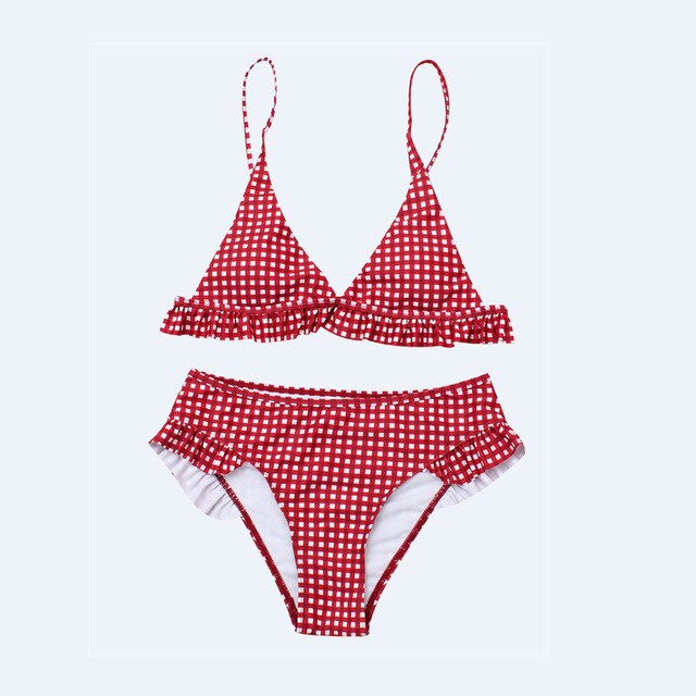 VIP LINK-maillot de bain pour femme ensemble Bikini à carreaux femme