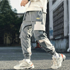 Streetwear masculino multi bolsos carga harem calças hip hop casual masculino calças de pista joggers calças moda harajuku calças masculinas