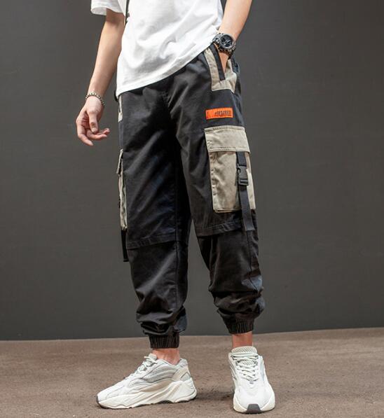 Streetwear masculino multi bolsos carga harem calças hip hop casual masculino calças de pista joggers calças moda harajuku calças masculinas