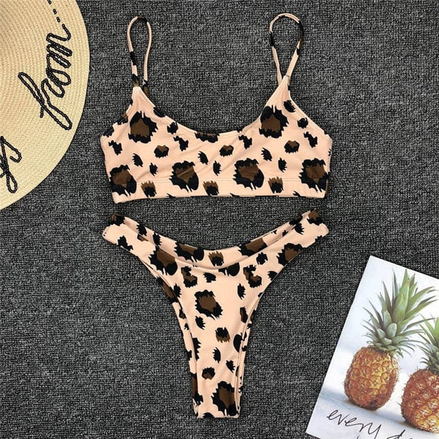 Snakeskin Bikini Women Swimwear Leopard Bikinis Sexy Biquini Swim Suit Push Up Swimsuit Female Beachwear Swimming Bikini Women